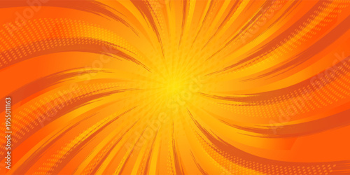 Dynamic anime explosion background with radial comic speed lines and halftone dots - bright burst effect radiating from center for manga panels, action scenes, superhero graphics or retro pop art.