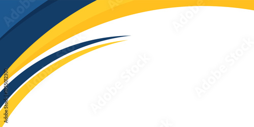 blue and yellow wavy shape background. suitable for business poster design, corporate banner, presentation, flyer, social media post. vector illustration