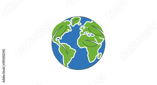 Globe Earth Planet World Map Illustration.