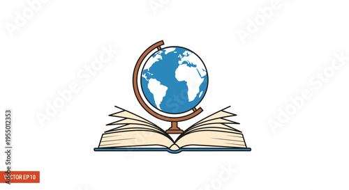 Globe on Open Book Education.