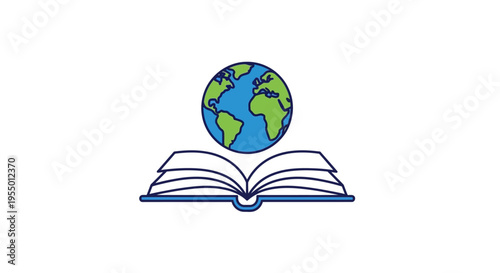 Globe on Open Book Education.