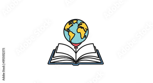 Globe on Open Book Education.