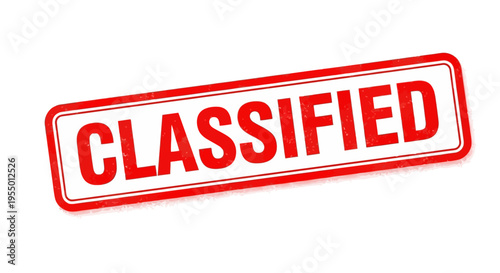 A red classified stamp is shown on a white background now