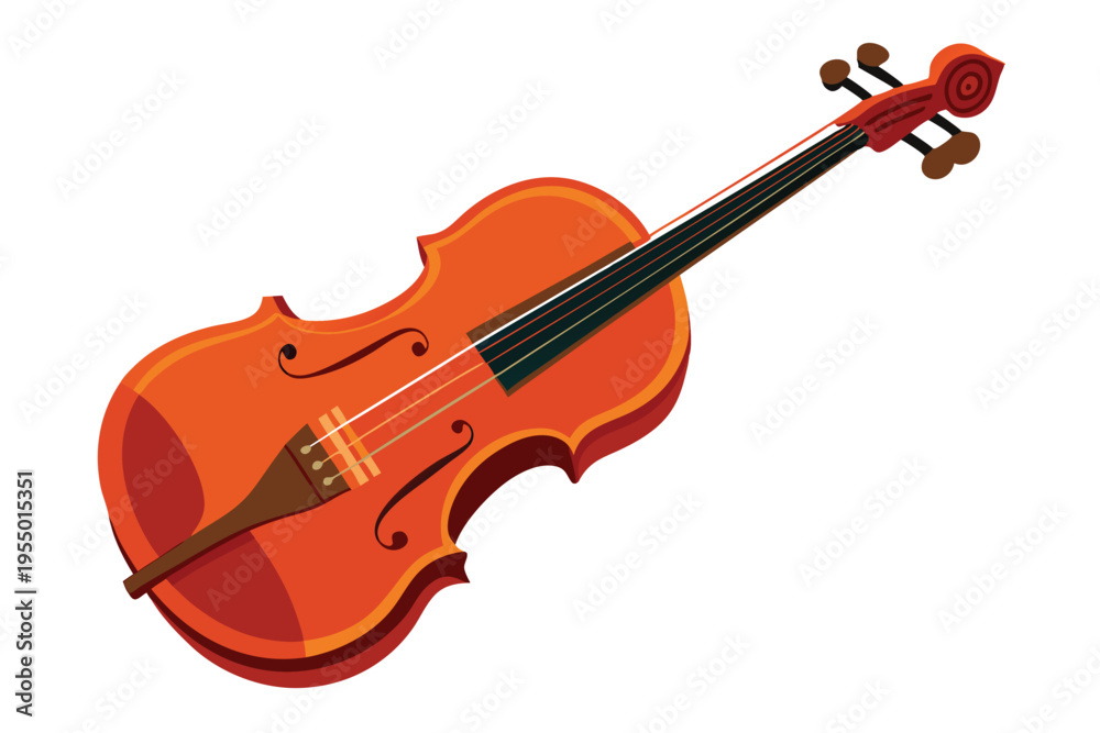 Fototapeta premium violin vector on white background