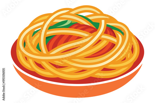spaghetti vector on white background