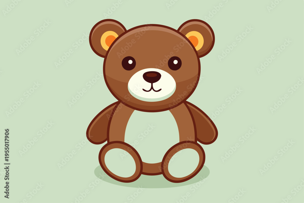 Fototapeta premium kids toy teddy bear vector on white background