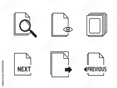 A set of icons representing various file actions and navigation
