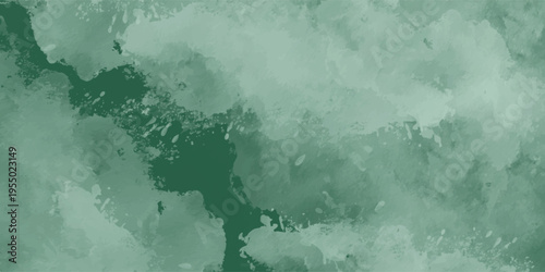 Deep sage green watercolor background with dark forest splashes and ink texture.