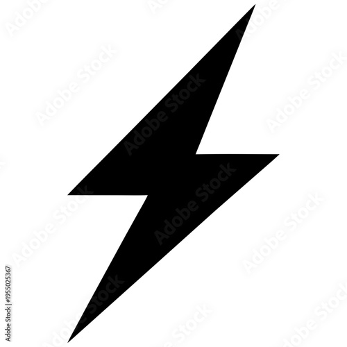 A black lightning bolt icon on transparent background