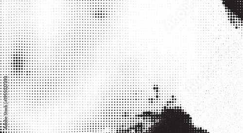 Black and white halftone dot pattern abstract texture background, grunge and distressed effect