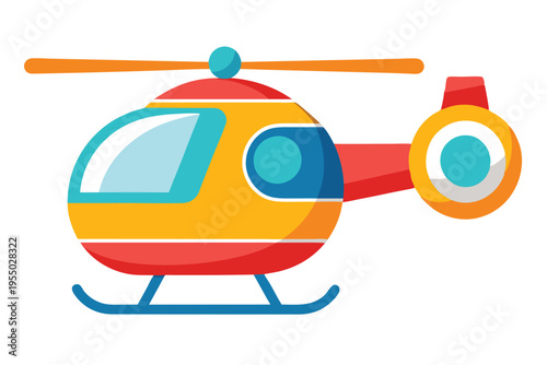 kids toy helicopter vector on white background