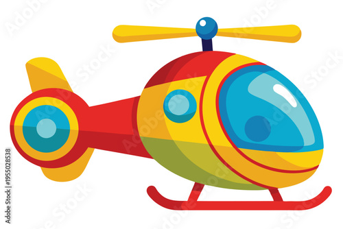 kids toy helicopter vector on white background