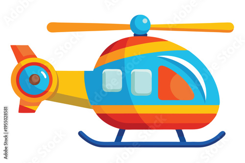 kids toy helicopter vector on white background