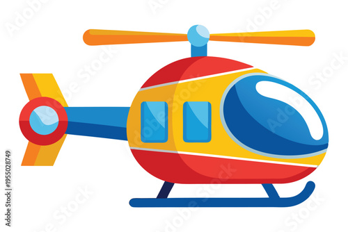 kids toy helicopter vector on white background