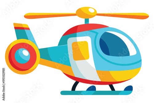 kids toy helicopter vector on white background