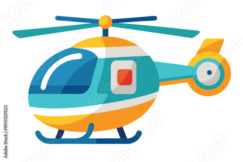 kids toy helicopter vector on white background