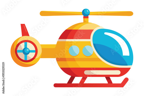 kids toy helicopter vector on white background