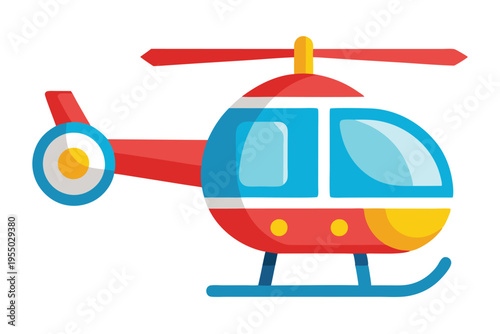 kids toy helicopter vector on white background