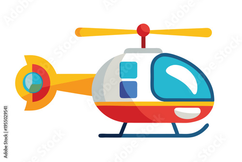 kids toy helicopter vector on white background