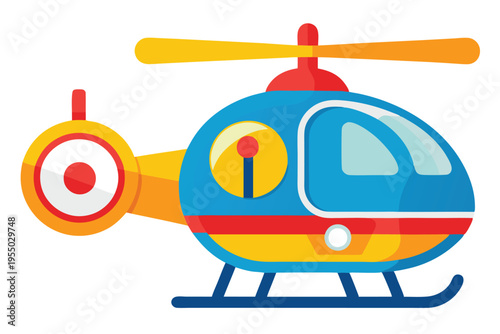 kids toy helicopter vector on white background