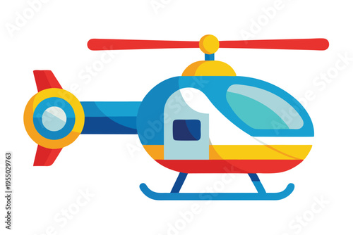 kids toy helicopter vector on white background