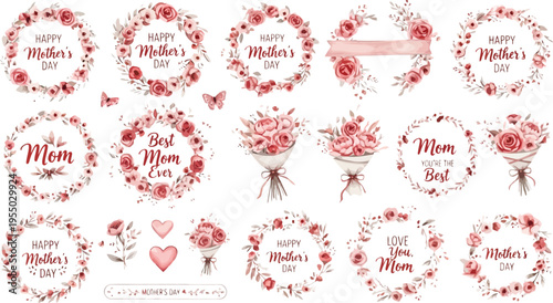 Elegant floral designs for celebrating mother's day with stylish greetings and decorations