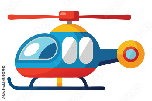 kids toy helicopter vector on white background