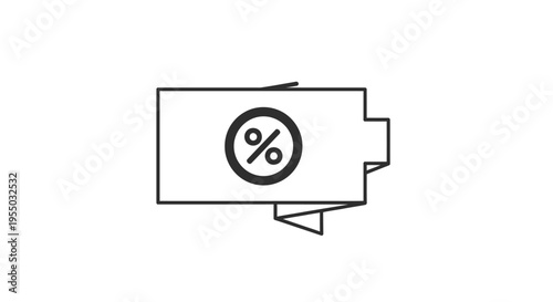 Discount Percent Off Sale Sign Icon.