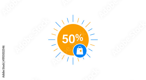 Discount Percent Off Sale Sign Icon.