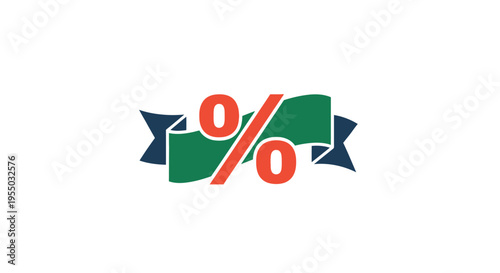 Discount Percent Off Sale Sign.