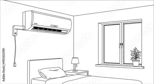 Air Conditioner Installation in Bedroom - Comfort and Climate Control.