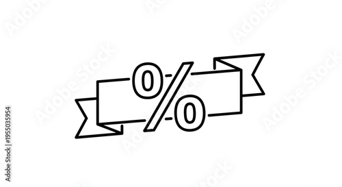 Discount Percent Off Label Icon.
