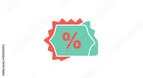 Discount Percent Off Sale Sign Icon.