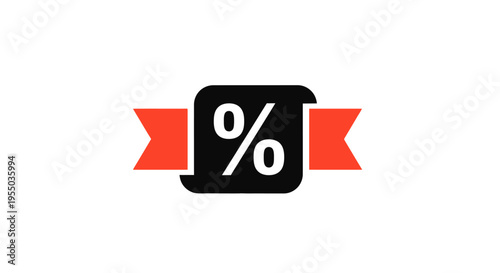 Discount Percent Off Sale Sign Icon.