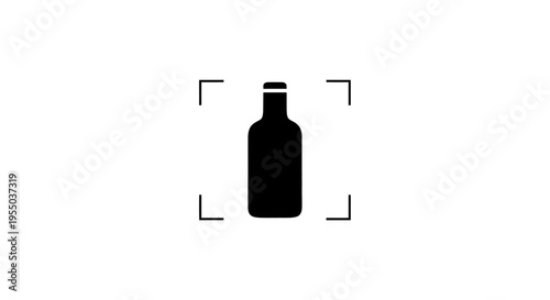 Black bottle with white cap.