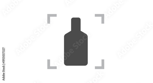 Black bottle with narrow neck.