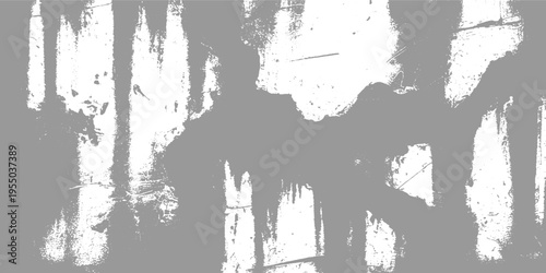 Bild auf Leinwand Grayscale abstract textured background with vertical streaks and irregular shape