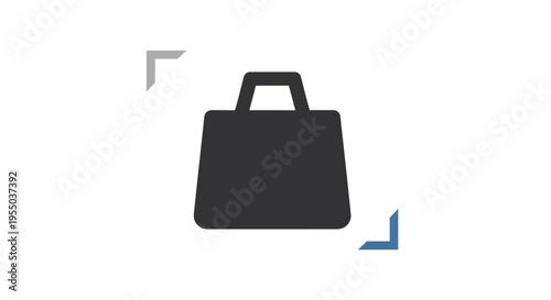 Black briefcase with short handle.