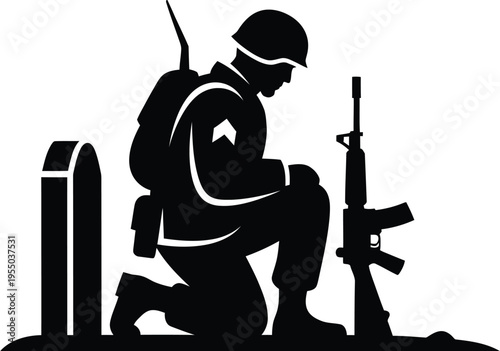 Memorial day tribute honoring fallen soldiers and military service