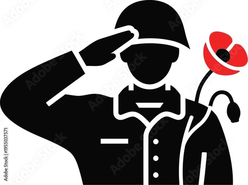 Memorial day tribute honoring fallen heroes with patriotic salute