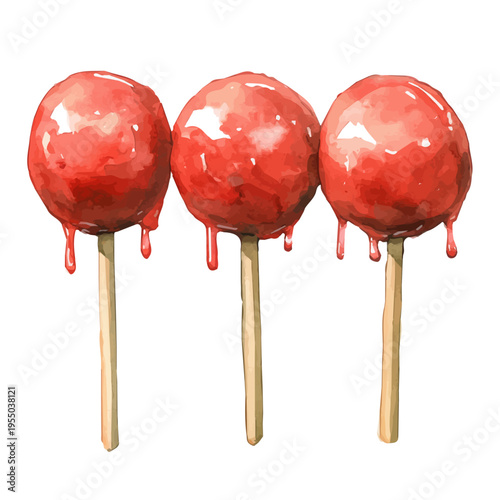 Dango, illustration watercolor artwork with subtle gradients and elegant contours, isolated on a white background.