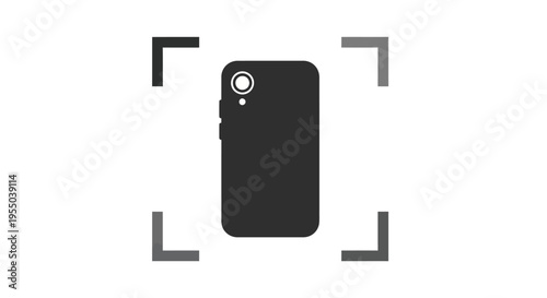 Black smartphone device with camera.