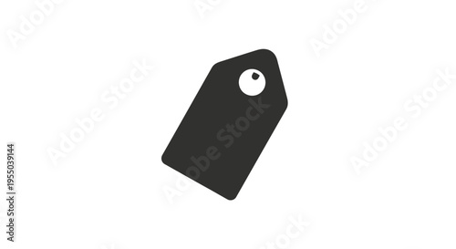 Black Tag Label Object.