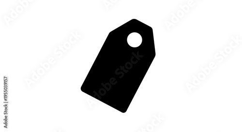 Black tag with hole punch.