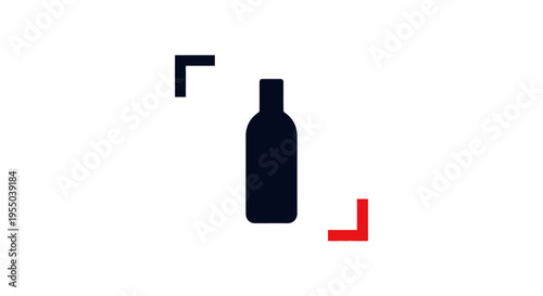 Black wine bottle with opener.