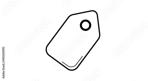 Blank tag with hole punch.