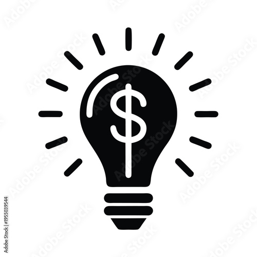 A lightbulb with gears inside radiates simple brilliance and innovation in its minimalist style