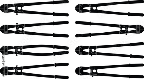 Bolt Cutters Silhouettes on White Background illustration 28b2ac5ee7