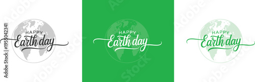 Earth day. 22 april. Earth day lettering. Lettering poster with text earth day.	