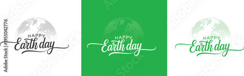 Earth day. 22 april. Earth day lettering. Lettering poster with text earth day.	